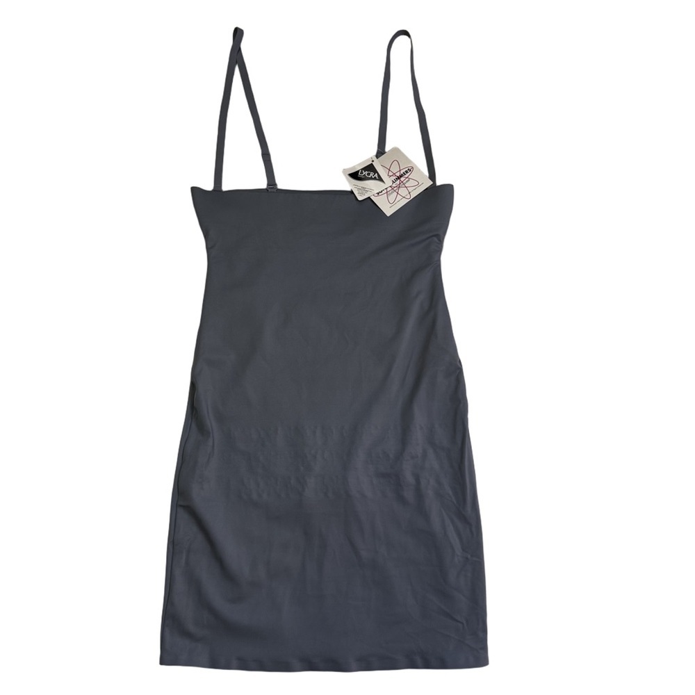 Skims Sonic Smoothers Slip Dress Size Small Gray Built in Underwear NWT - Picture 3 of 11